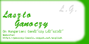 laszlo ganoczy business card